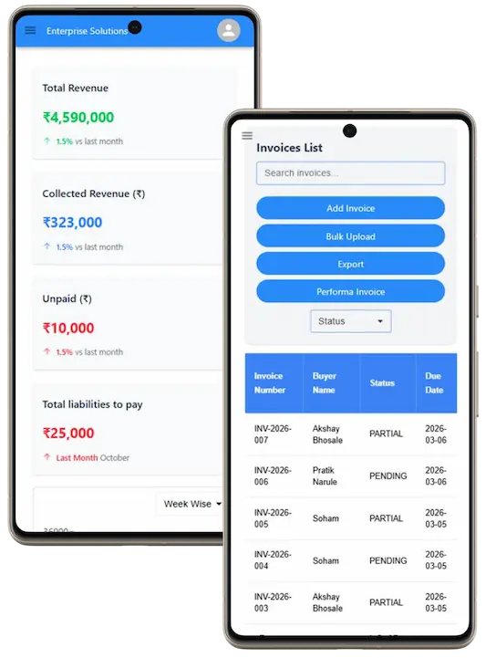 Invoice Mobile App View
